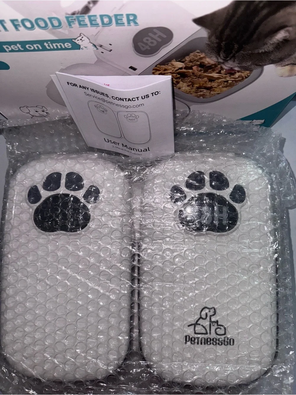 Automatic Smart Pet Food Feeder - White